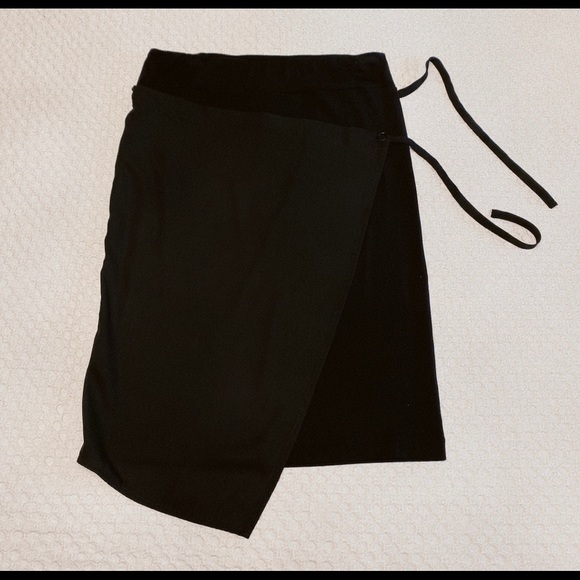 Rudsak Marcelino Black Jersey/Chiffon Skirt Medium - Picture 8 of 11